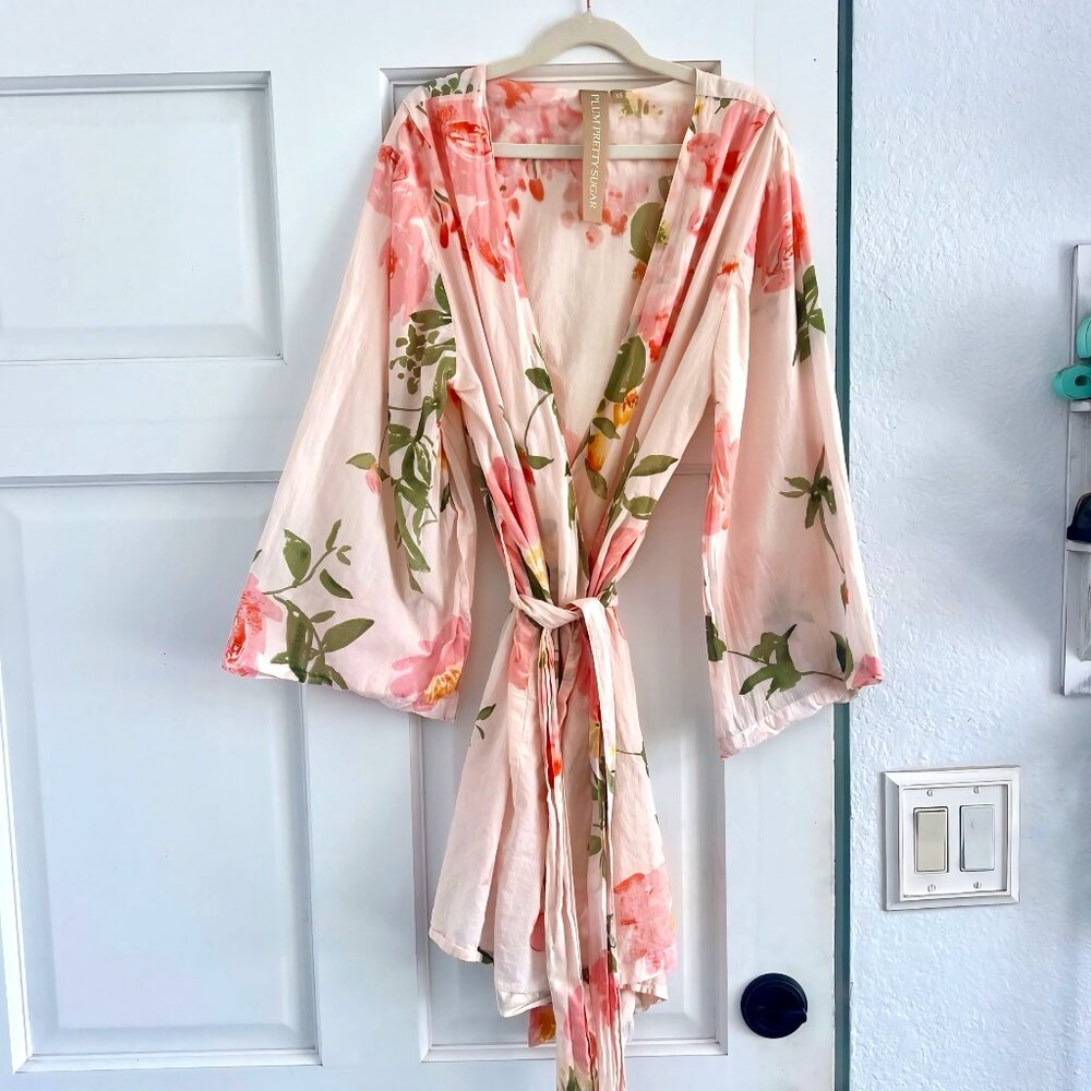 Plum Pretty Sugar - Punk Floral Kimono Sleeve Robe